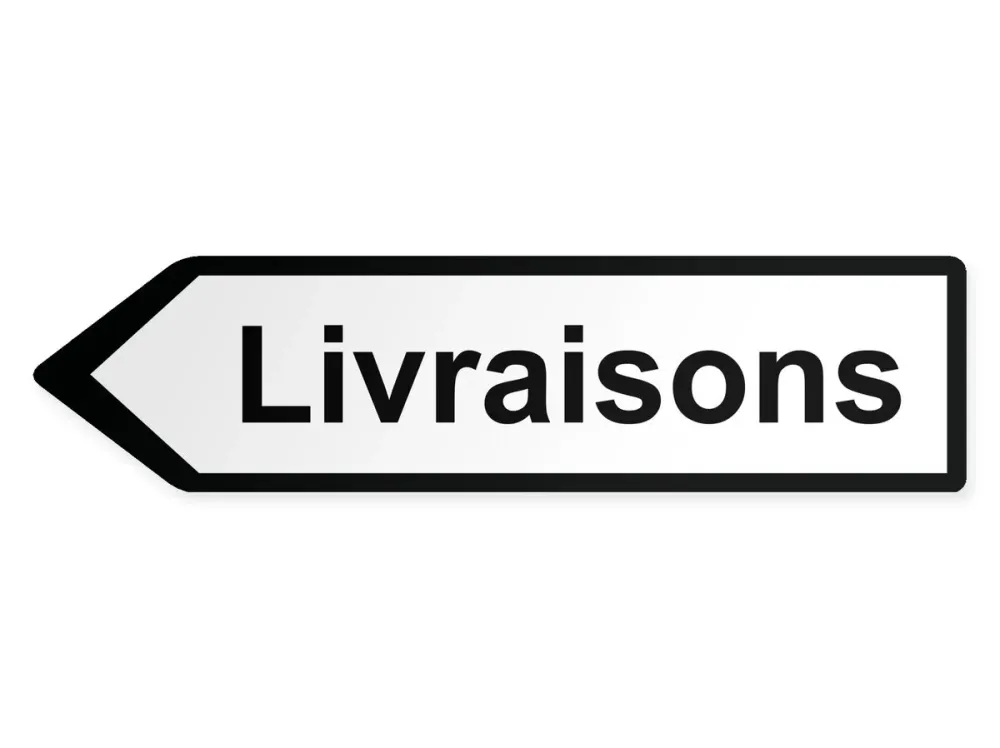 Inkommande varor Pilskylt - vänster, 80 x 20 cm