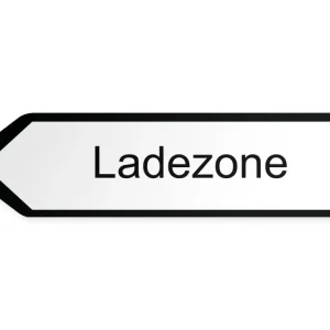 Ladezone Wegweiser Links, 40 x 10 cm