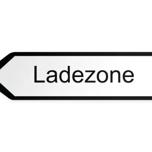 Ladezone Wegweiser Links, 60 x 15 cm