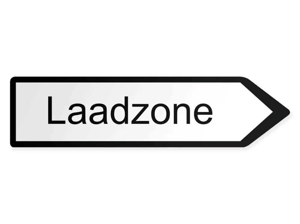 Ladezone Wegweiser Rechts, 60 x 15 cm
