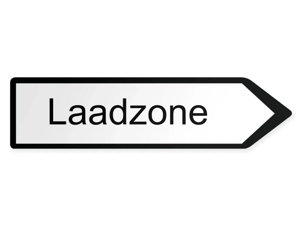 Ladezone Wegweiser Rechts, 40 x 10 cm