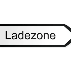 Ladezone Wegweiser Rechts, 80 x 20 cm