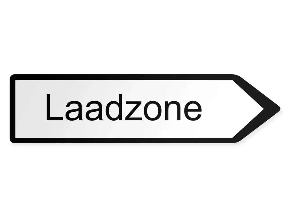 Ladezone Wegweiser Rechts, 80 x 20 cm