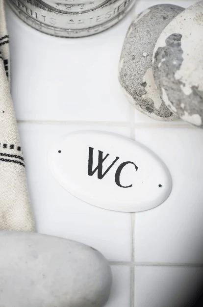 Metallskylt WC