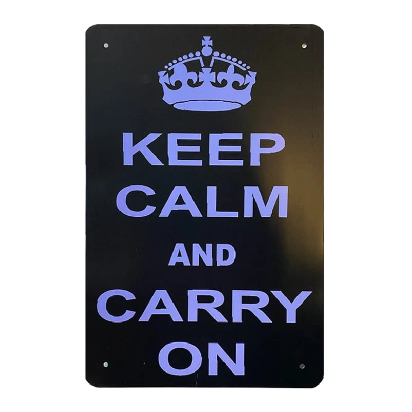 Metallskylt - Keep Calm