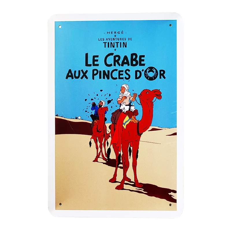 Metallskylt - TinTin Le Crabe
