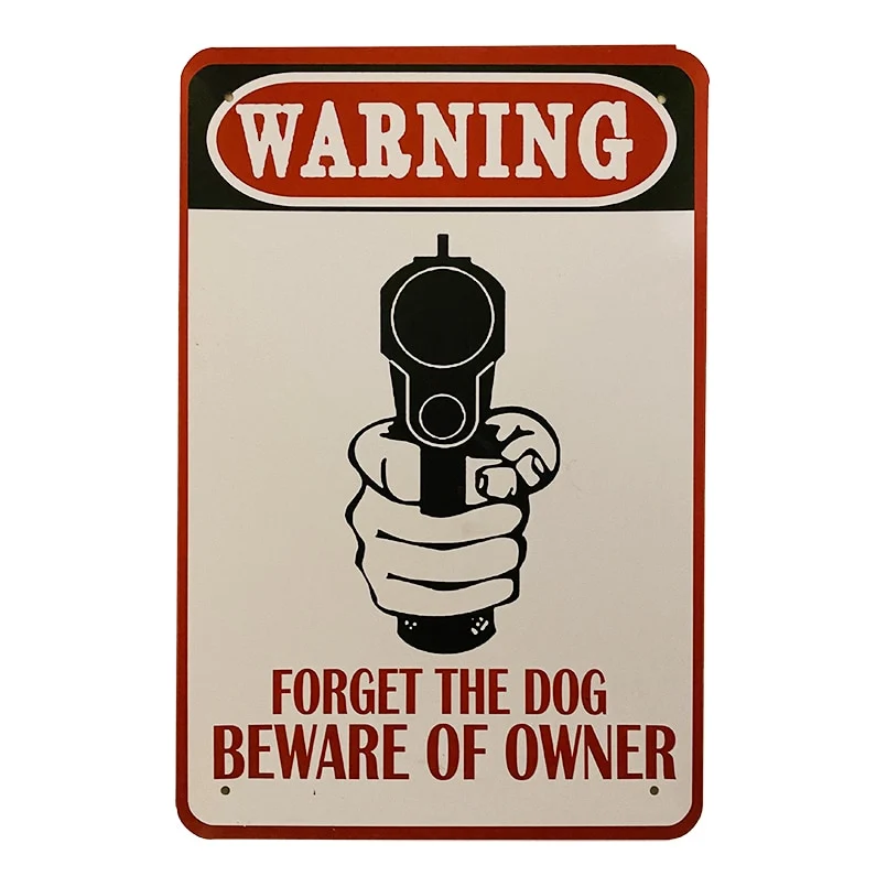 Metallskylt - Warning