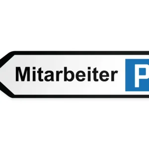 Mitarbeiter Wegweiser Links, 40 x 10 cm