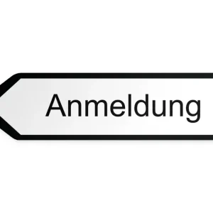 Mottagning Pilskylt – vänster, 60 x 15 cm