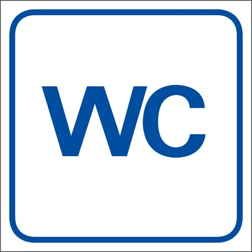 Pictogram - Självhäftande dekaler "WC" 5-pack