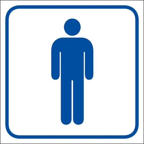 Pictogram - Självhäftande dekaler "Herr" 5-pack