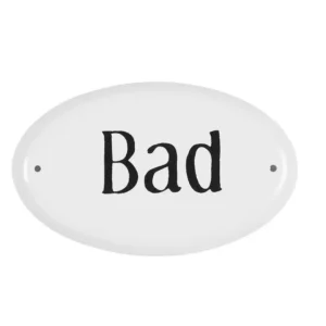 Skylt Badrum