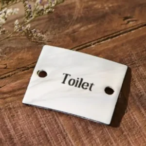 Skylt emalj Toalett