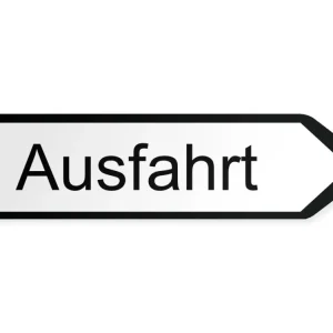Utfart Pilskylt - höger, 40 x 10 cm