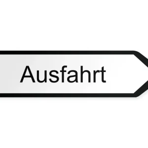 Utfart Pilskylt - höger, 60 x 15 cm