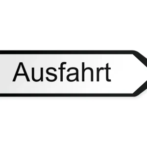 Utfart Pilskylt - höger, 80 x 20 cm