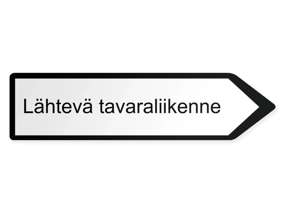 Utgående varor Pilskylt - höger, 80 x 20 cm