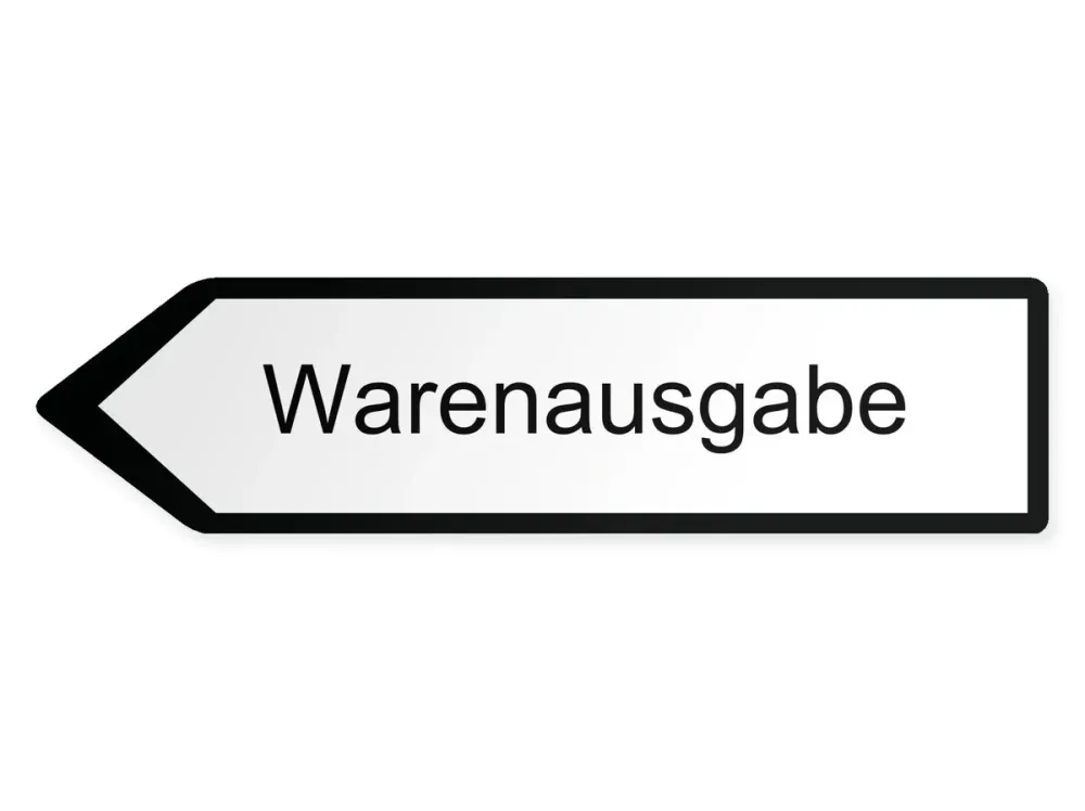 Utgående varor Piskylt – vänster, 80 x 20 cm