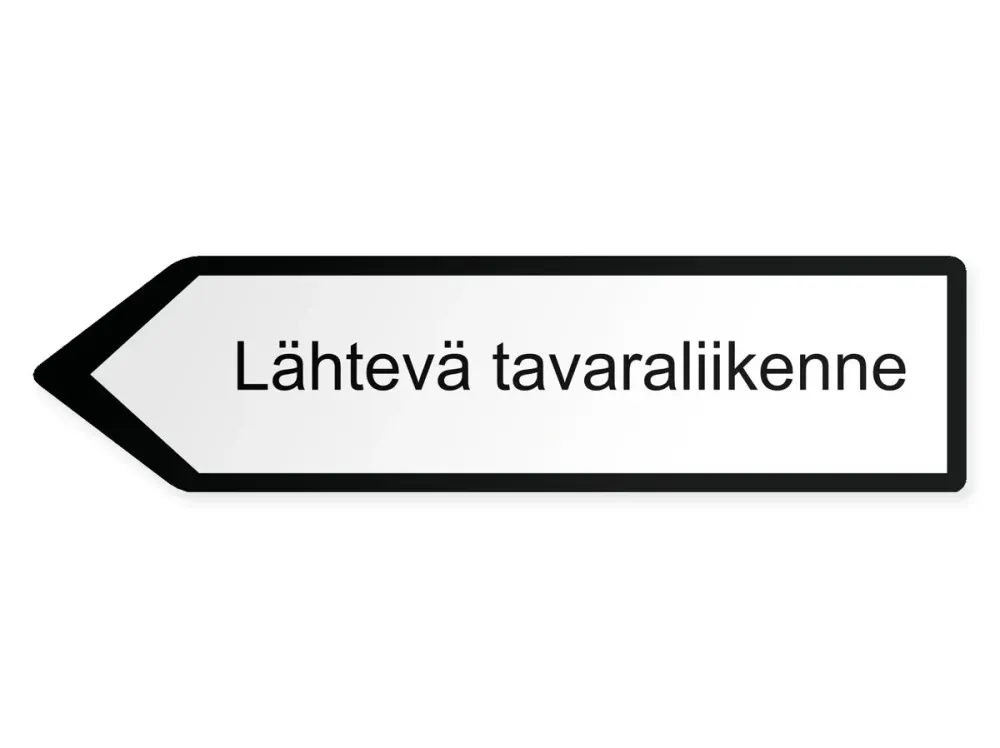Utgående varor Piskylt – vänster, 80 x 20 cm