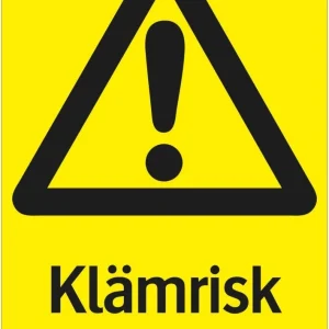 Varningsskylt "Klämrisk" A4