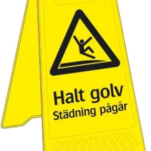 Varningsskylt "Varning halt golv"