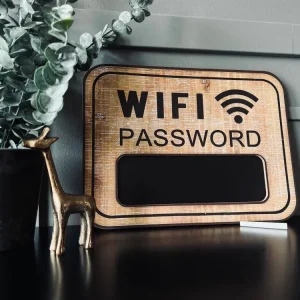 WIFI Skylt med krita - Wood