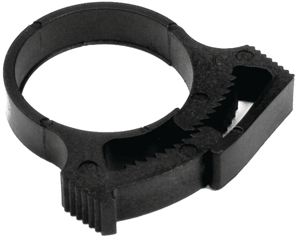 Slangklämma plast 16,9 - 19,1 mm svart - 7mm