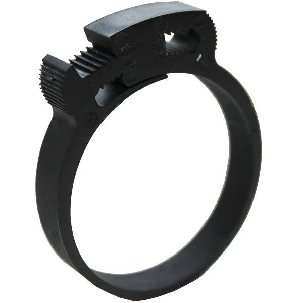 Slangklämma plast 24,5 - 27,6 mm svart - 7mm