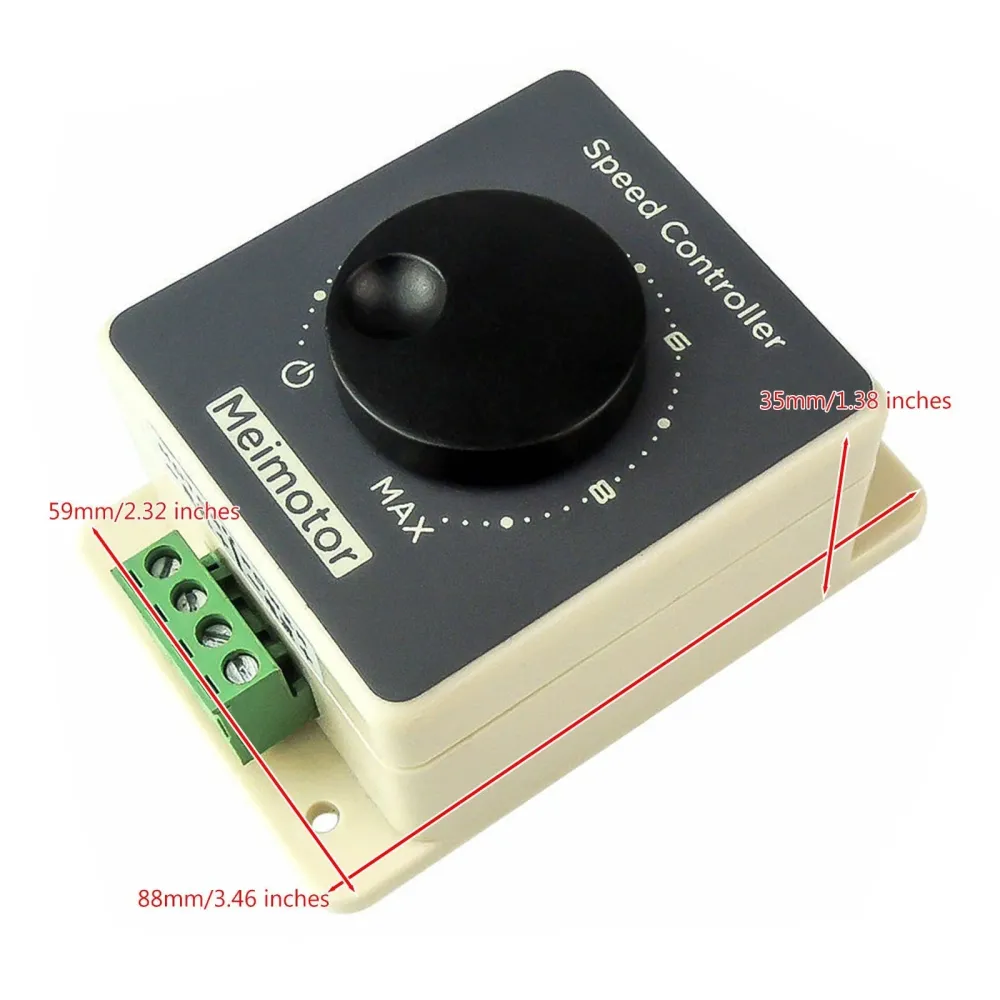 DC 10-60V 10-20A Pulsbredd Modulator PWM Waterproof DC Motor Speed Controller