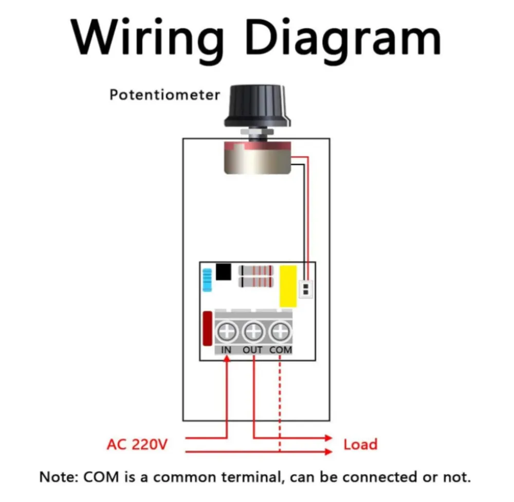 AC 110-220V 10000W SCR MOTOR SPEED Controller Volt Regulator Dimmer Thermostat