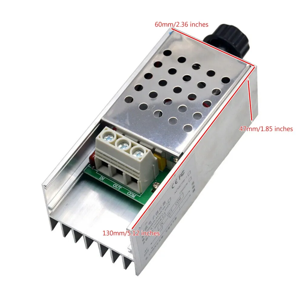 AC 110-220V 10000W SCR MOTOR SPEED Controller Volt Regulator Dimmer Thermostat
