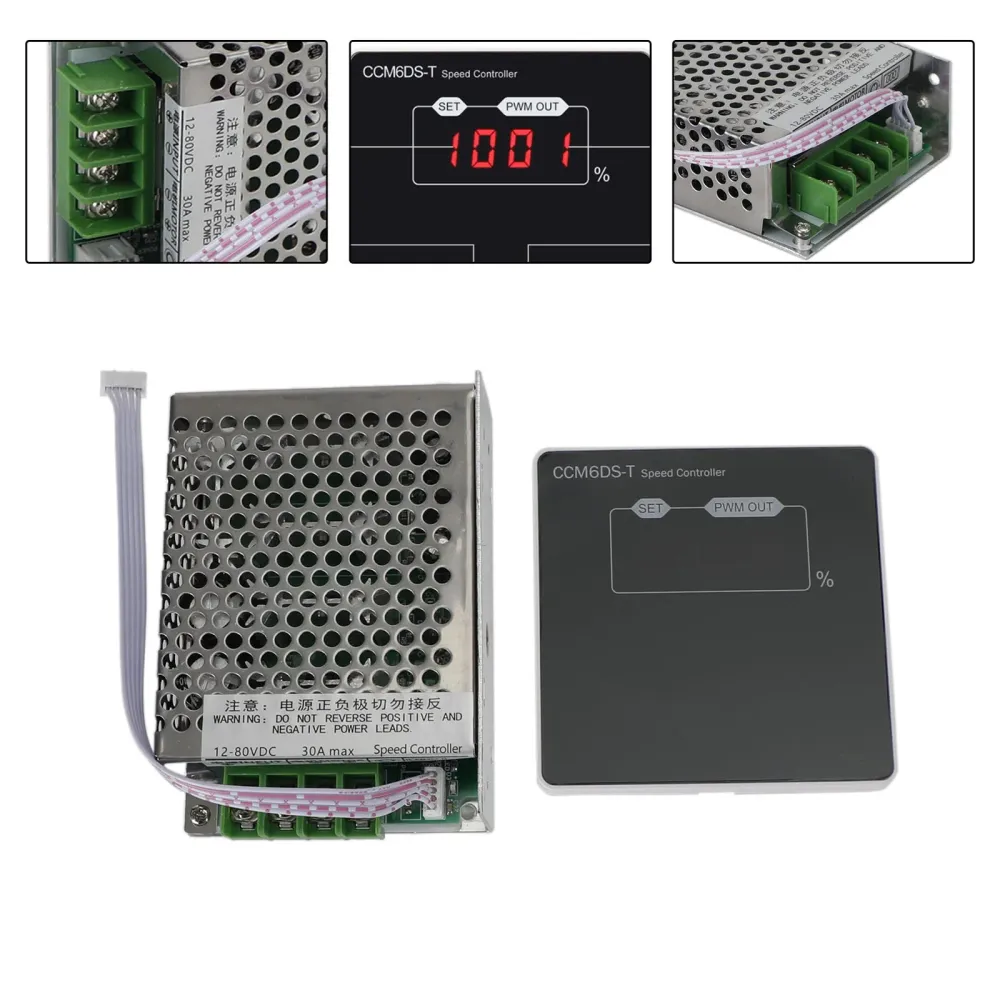 12V 24V 48V 30A PWM MOTOR SPEED Controller Dimmer Soft Start /Stop DC 12-80V