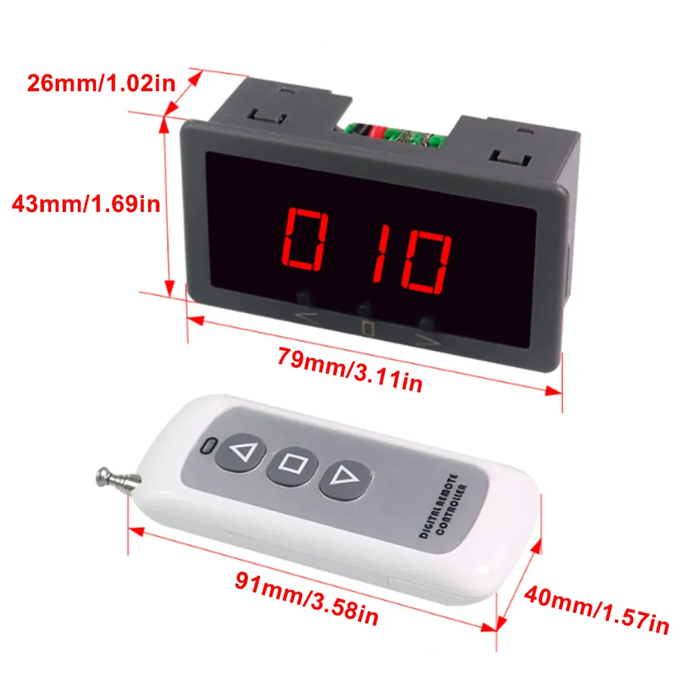 6V 12V 24V 5A PWM DC MOTOR SPEED CONTROLLER WIRLESS REVERSIBLE REMOTE CONTROL