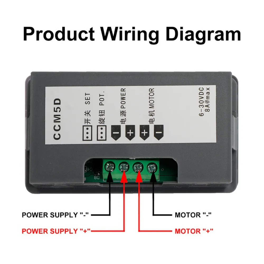 6V 12V 24V 5A PWM DC MOTOR SPEED CONTROLLER WIRLESS REVERSIBLE REMOTE CONTROL