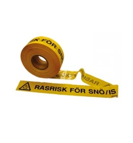 Avspärrningsband, rasrisk snö/is