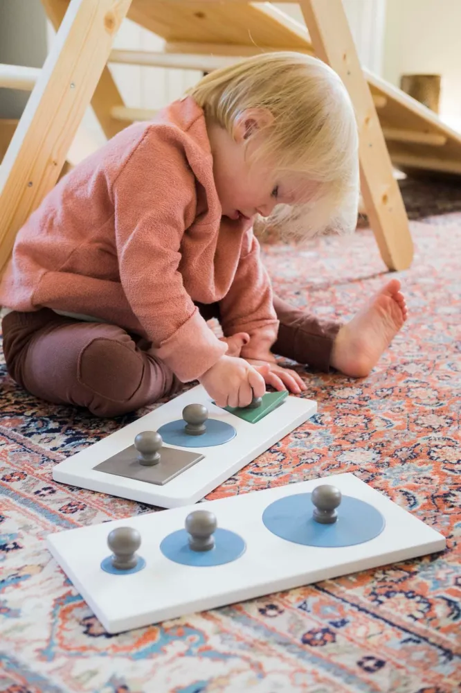 Uniform Montessori Wood Shape Puzzle - Triangle, Circle, and Square