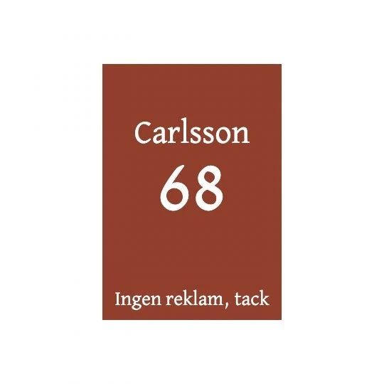 Skylt till Flexbox postlåda