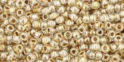 TOHO Seed Beads - Gold-Lined Crystal 11/0, 10gram