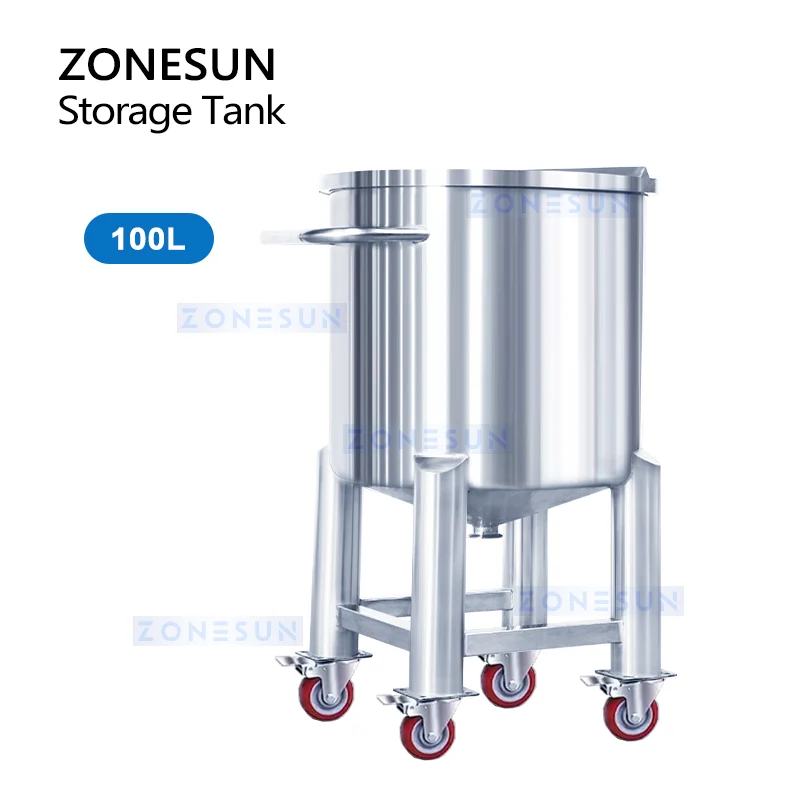 ZONESUN ZS-ST1500L Stainless Steel Storage Tank Tilted Bottom Design