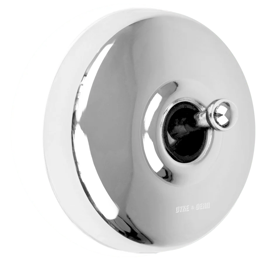 KROM 2-VÄGS VÄXEL VÄGGSWITCH SVART FONTINI