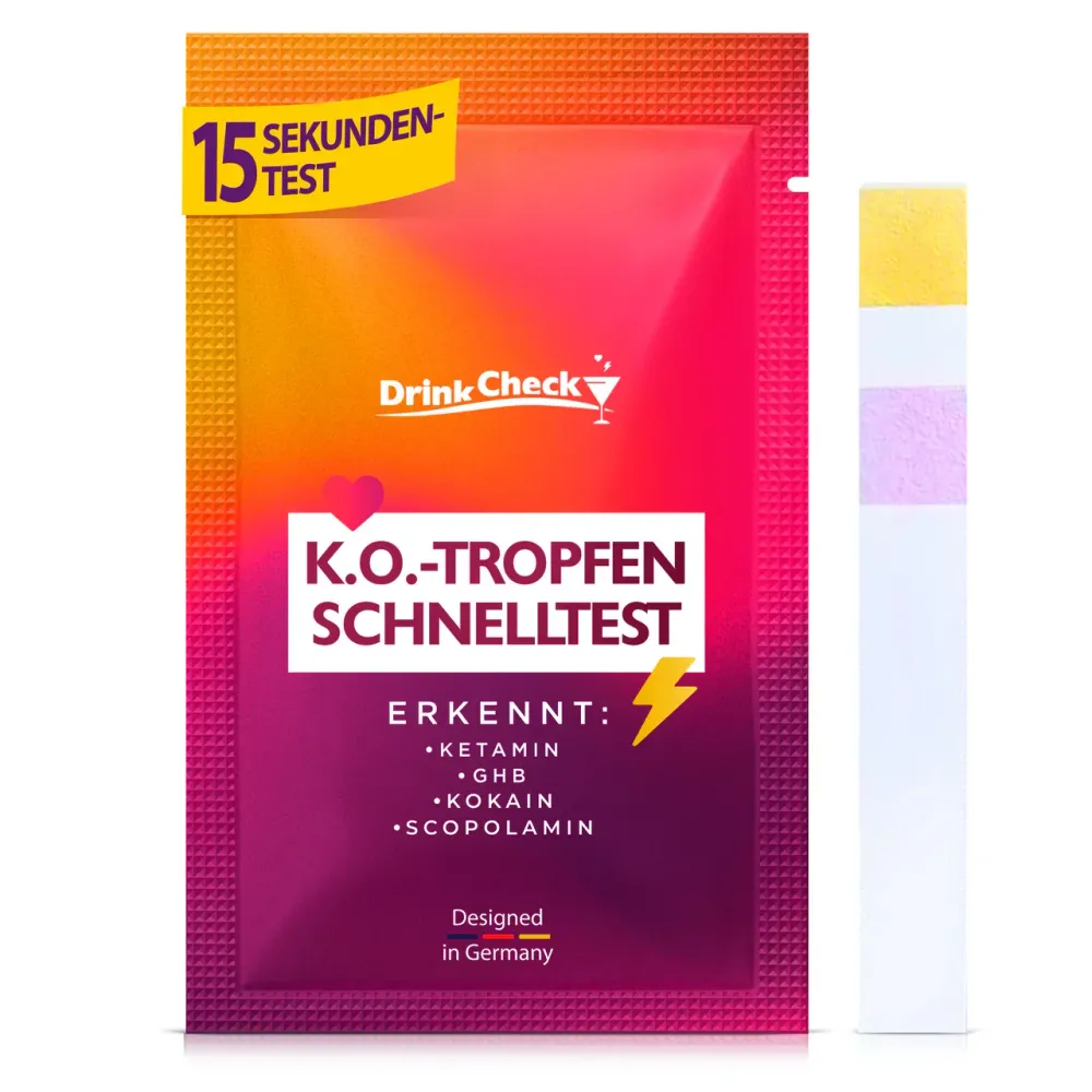 DrinkCheck snabbtest för droger i dryck för detektering av ketamin, GHB, skopolamin och kokain