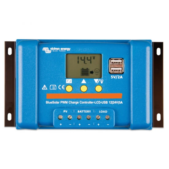 Victron BlueSolar PWM LCD och USB 12/24 V 10Amp