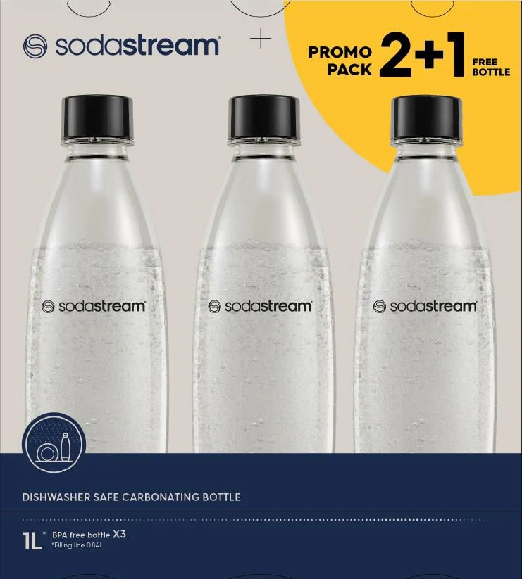 Sodastream - Flaskor 1 L - 3 st.