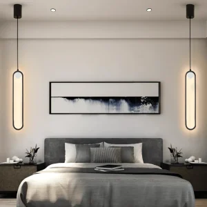 AeroLine – Långsträckt LED-Taklampa i Kolsvart Aluminium Svart