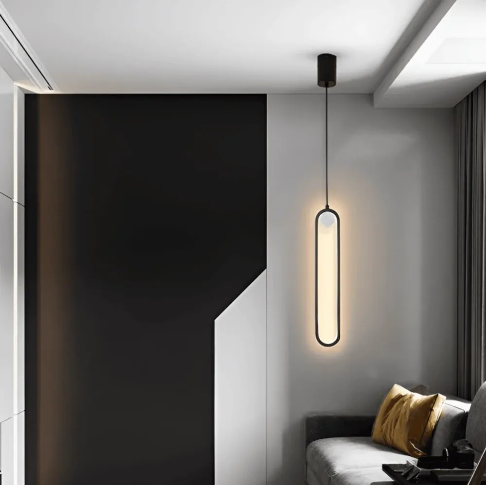AeroLine – Långsträckt LED-Taklampa i Kolsvart Aluminium Svart