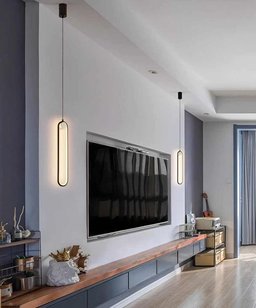 AeroLine – Långsträckt LED-Taklampa i Kolsvart Aluminium Svart