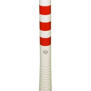 Flexibel Trafikstolpe – Elasto – 1000 mm / Vit med röda reflekterande ränder