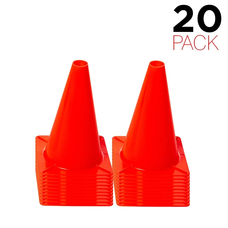 20-pack Flexibarrier Trafikkon i plast - 30cm (Fluorescerande Orange)