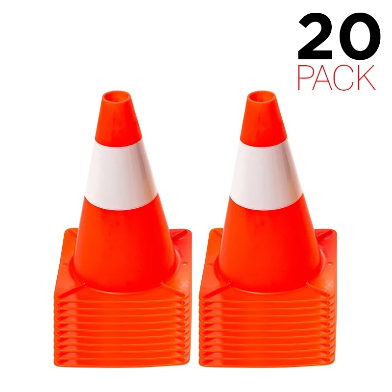Flexibarrier Vägkon 30 cm - Kit - 20 st (Orange/Vit)