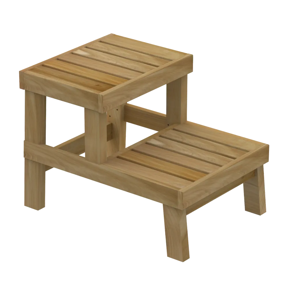 Trappstegspall SAWO Dubbelben Cederträ 530 x 780 x 850 mm